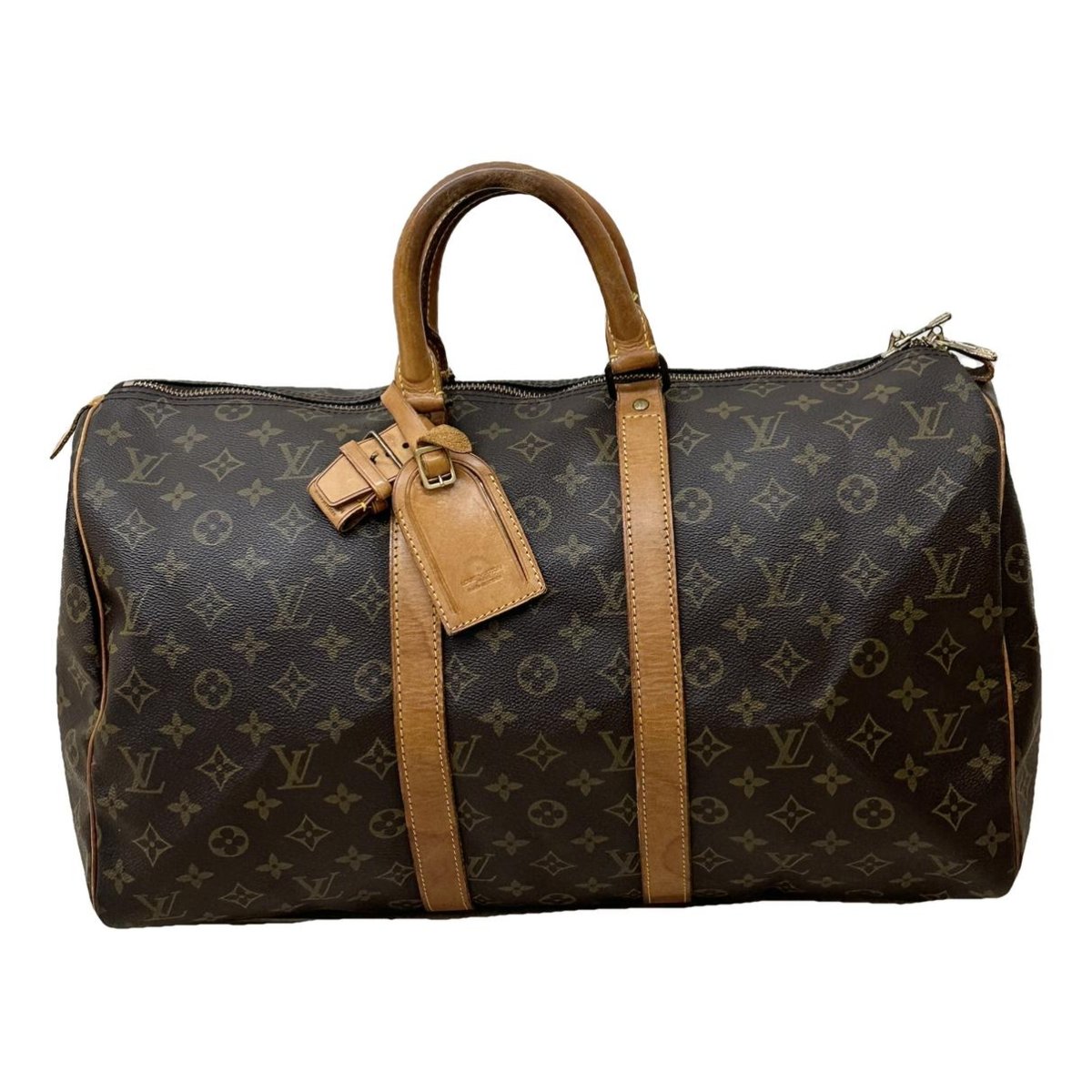 Keepall leather travel bag
