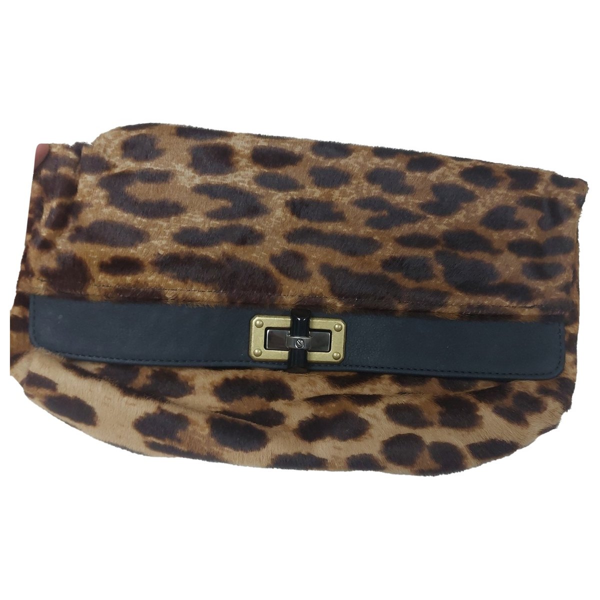 Pony-style calfskin clutch bag