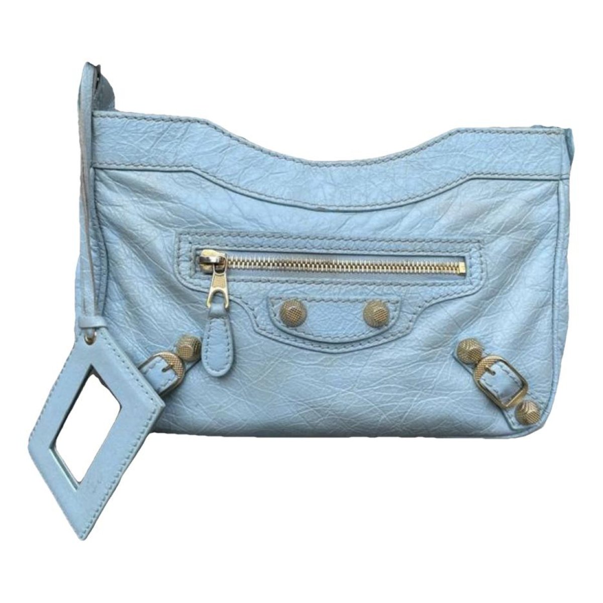 Hip leather handbag