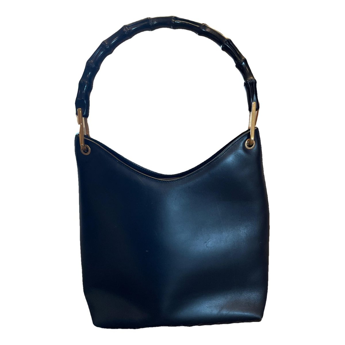 Bamboo Top Handle leather handbag