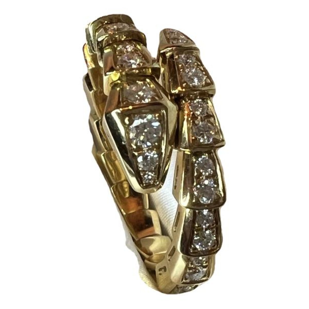 Serpenti Viper yellow gold ring