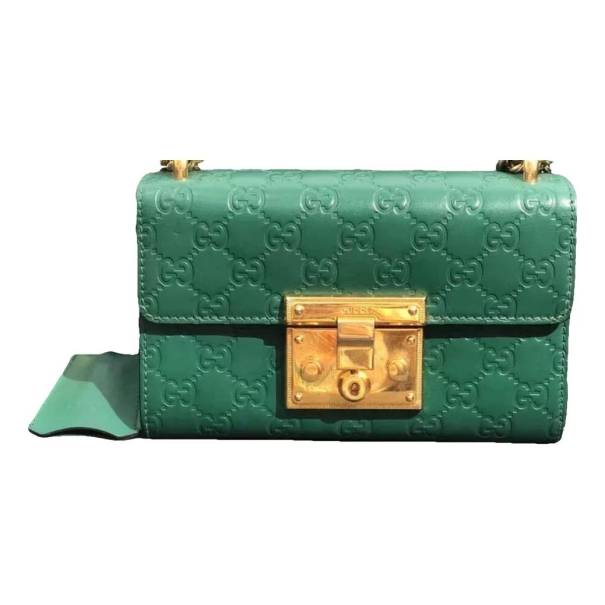 Padlock leather handbag