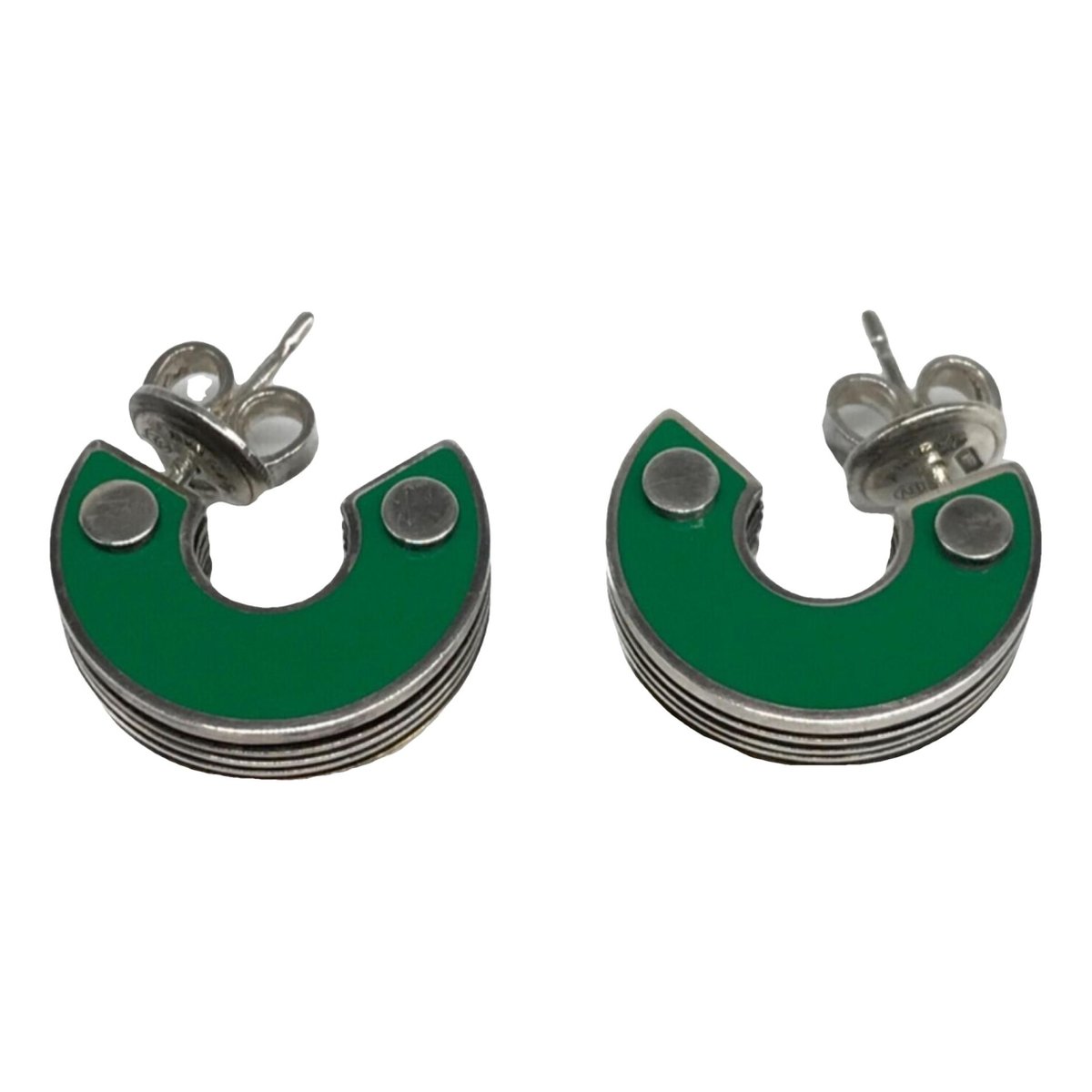 Bolt silver earrings