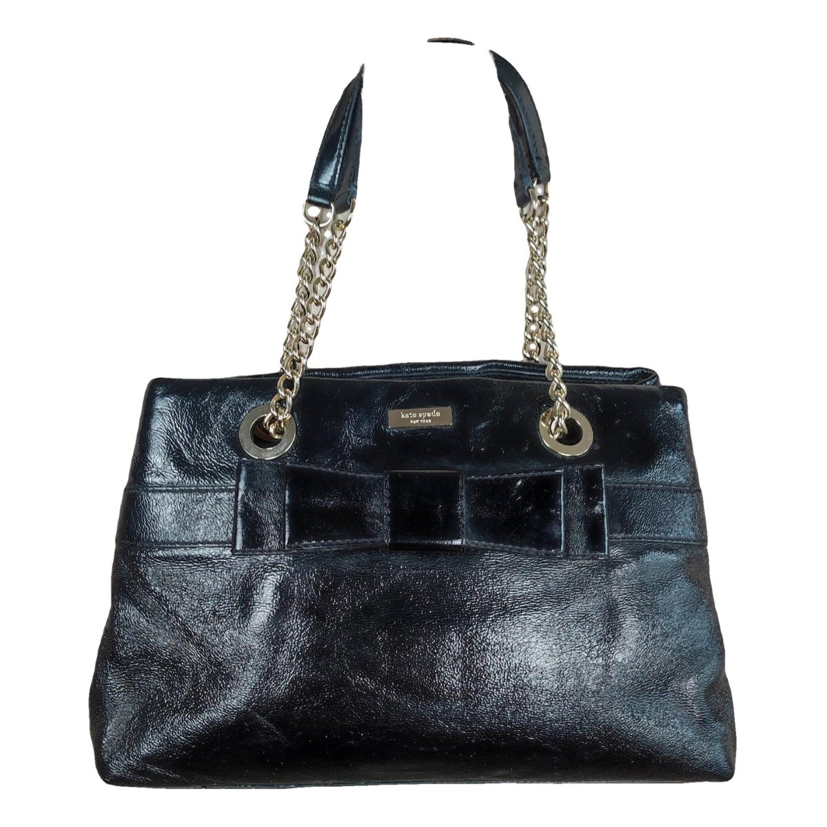 Patent leather handbag