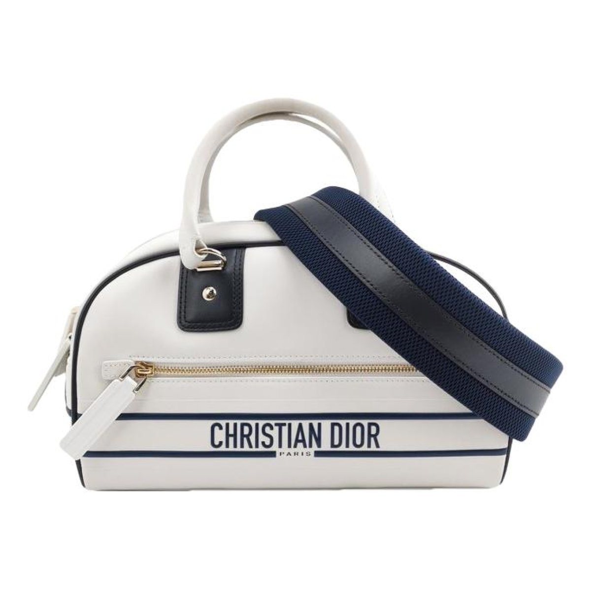 Dior Vibe Zip Bowling leather handbag