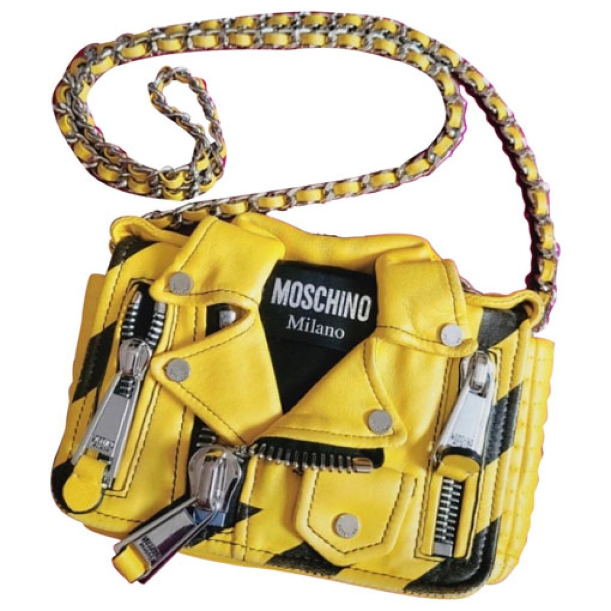 Biker leather crossbody bag