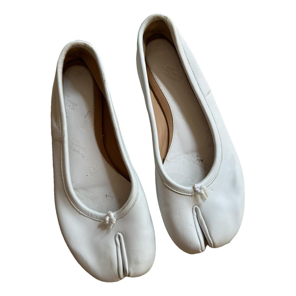 Tabi leather ballet flats