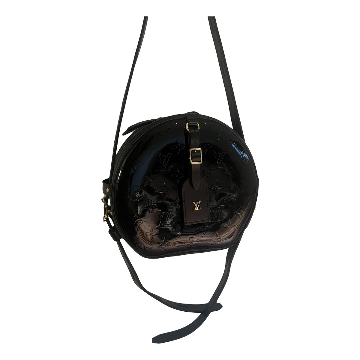 Boîte chapeau souple patent leather handbag