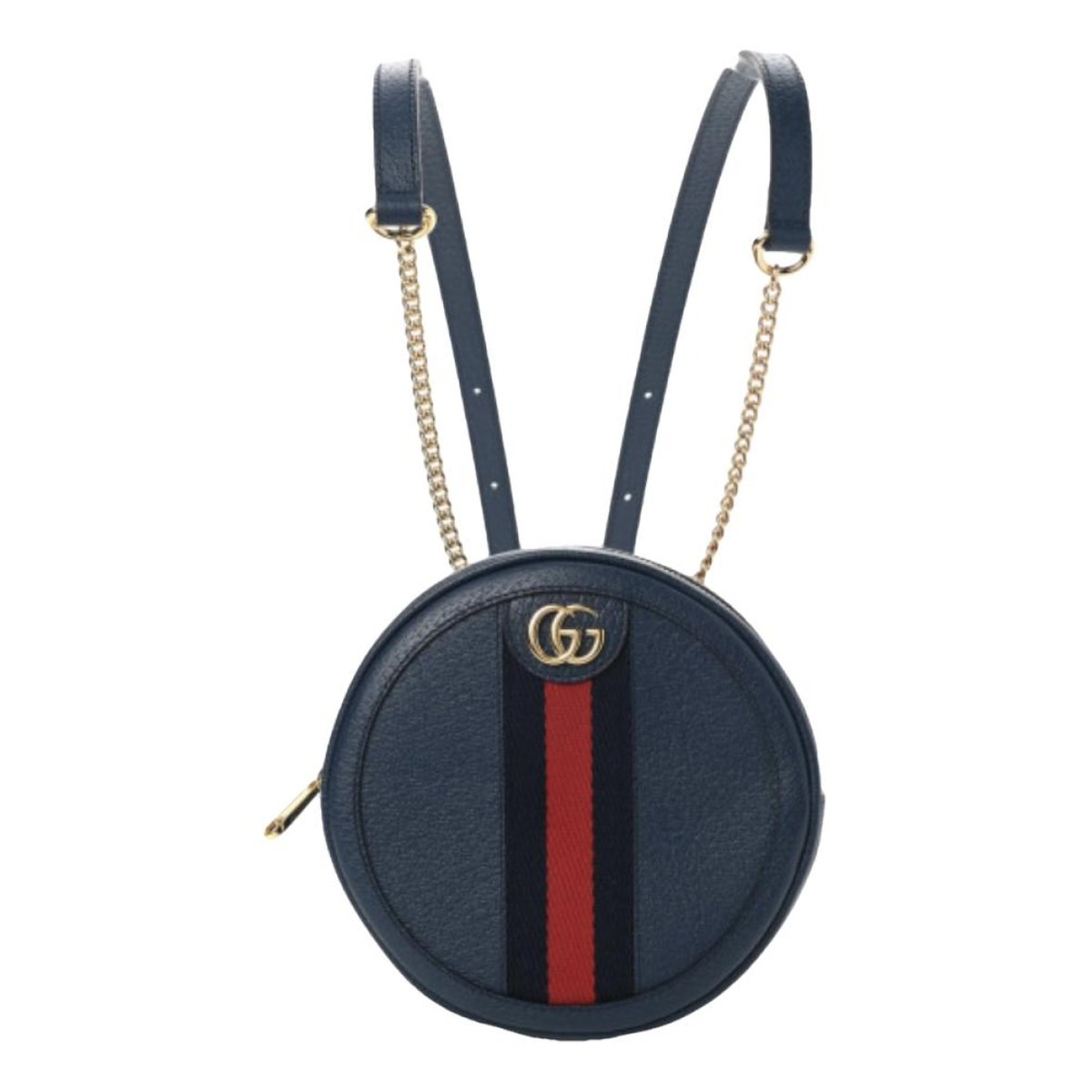 Ophidia Round leather backpack