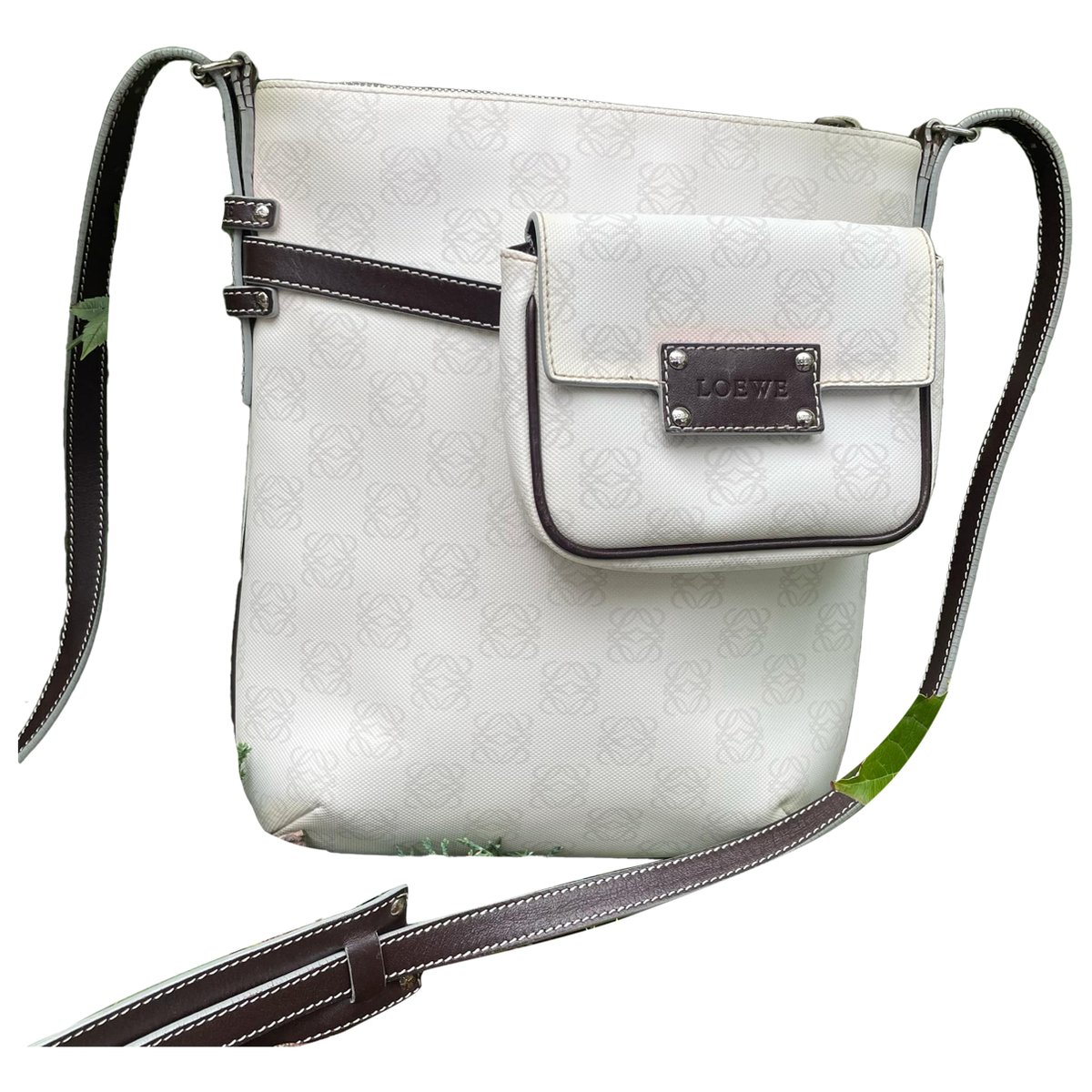 Anagram cloth crossbody bag