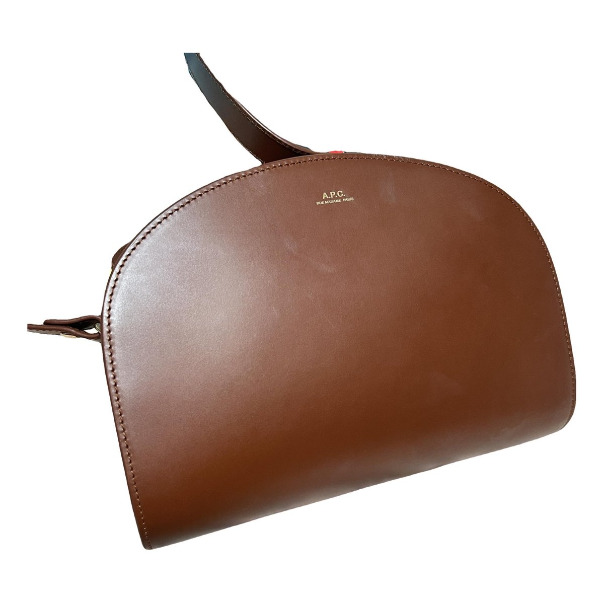 Demi-lune leather crossbody bag