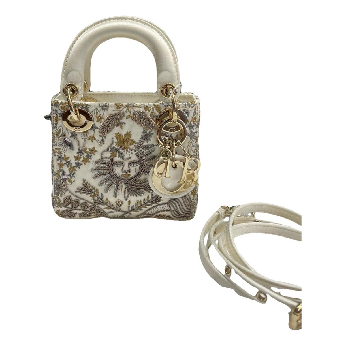 Lady Dior silk handbag