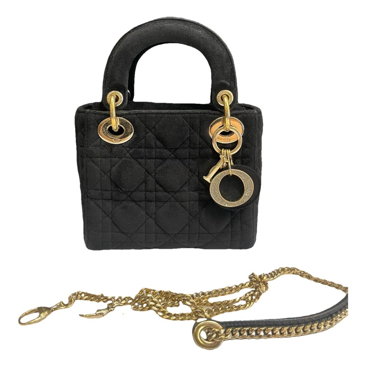 Lady Dior velvet handbag