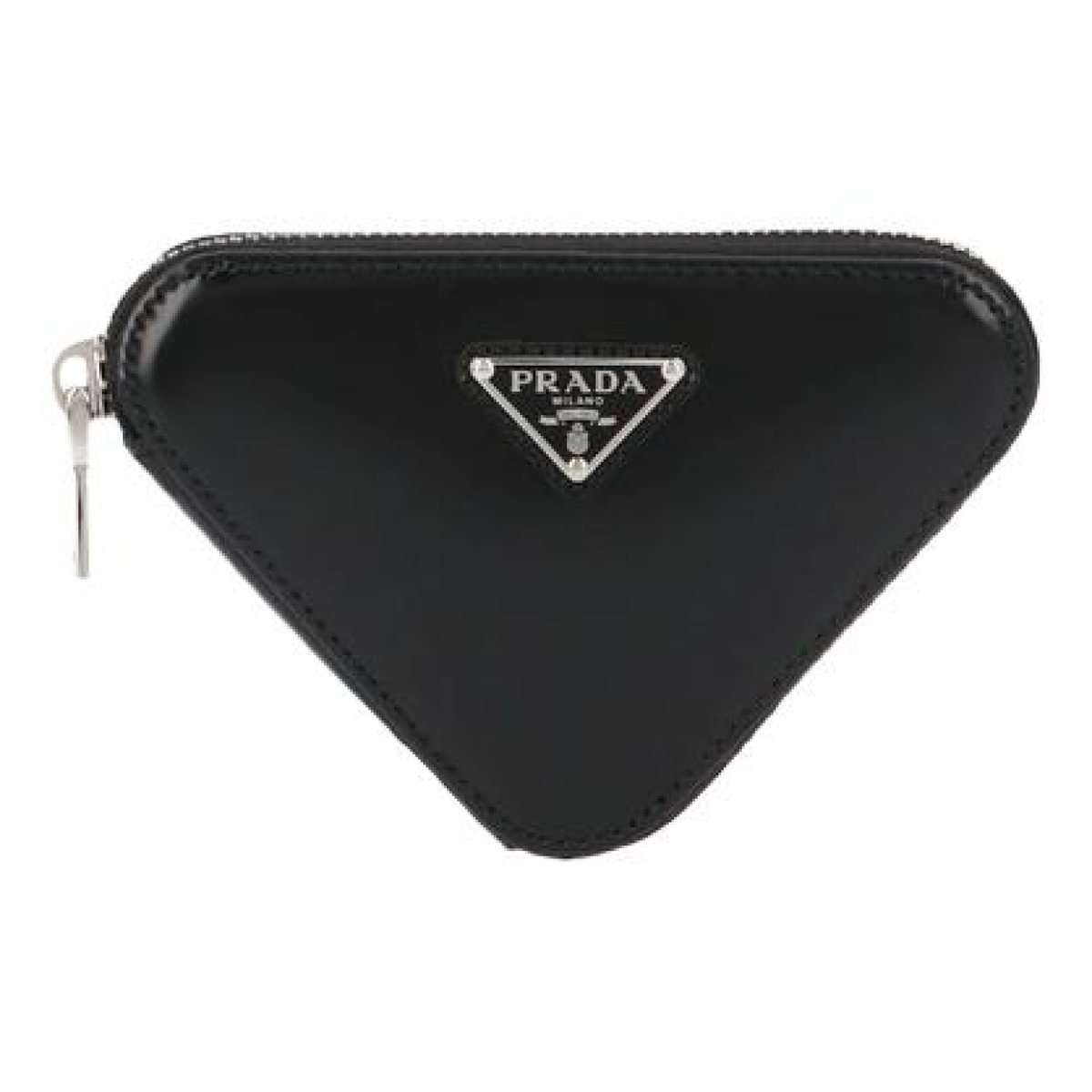 Triangle leather mini bag