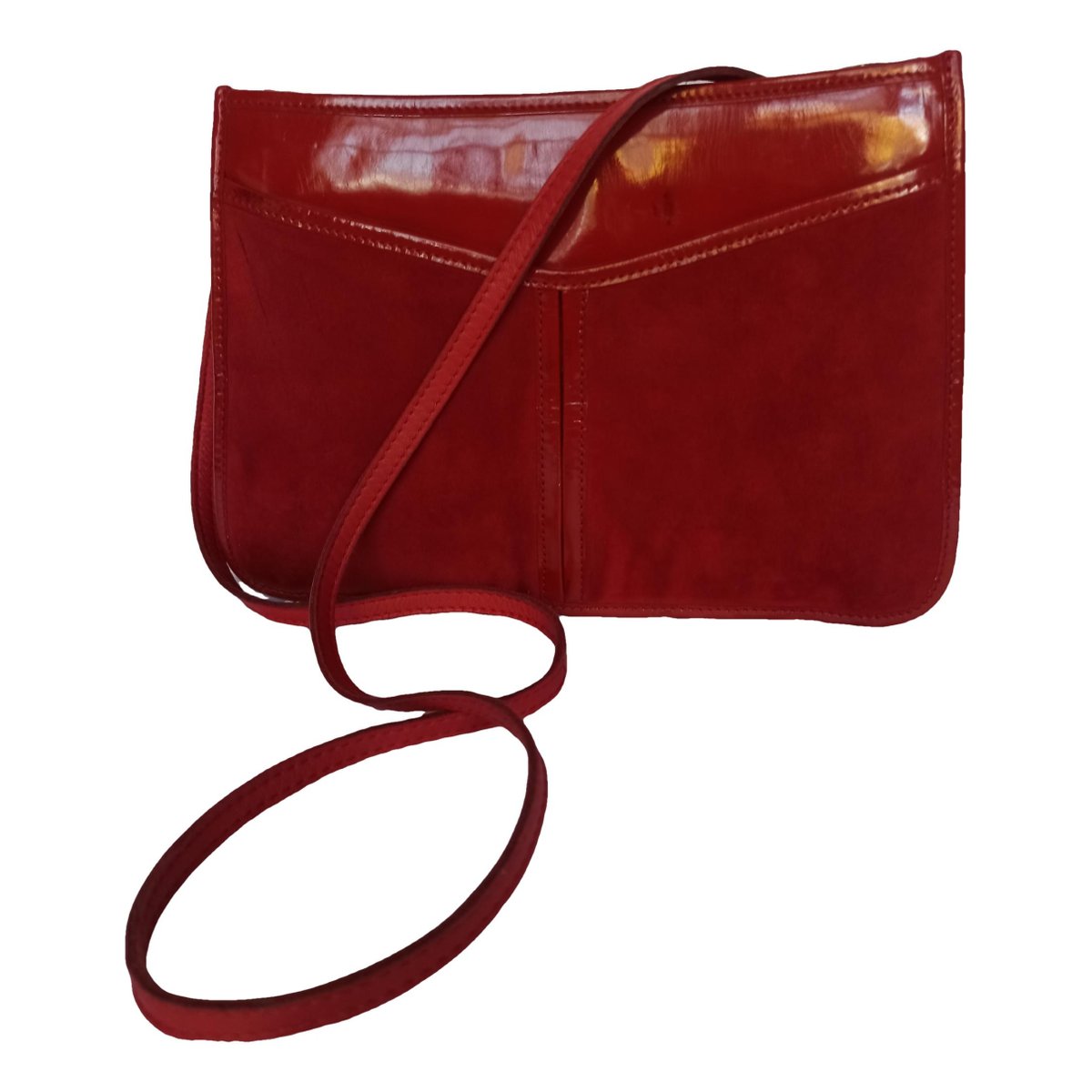 Single vegan leather crossbody bag