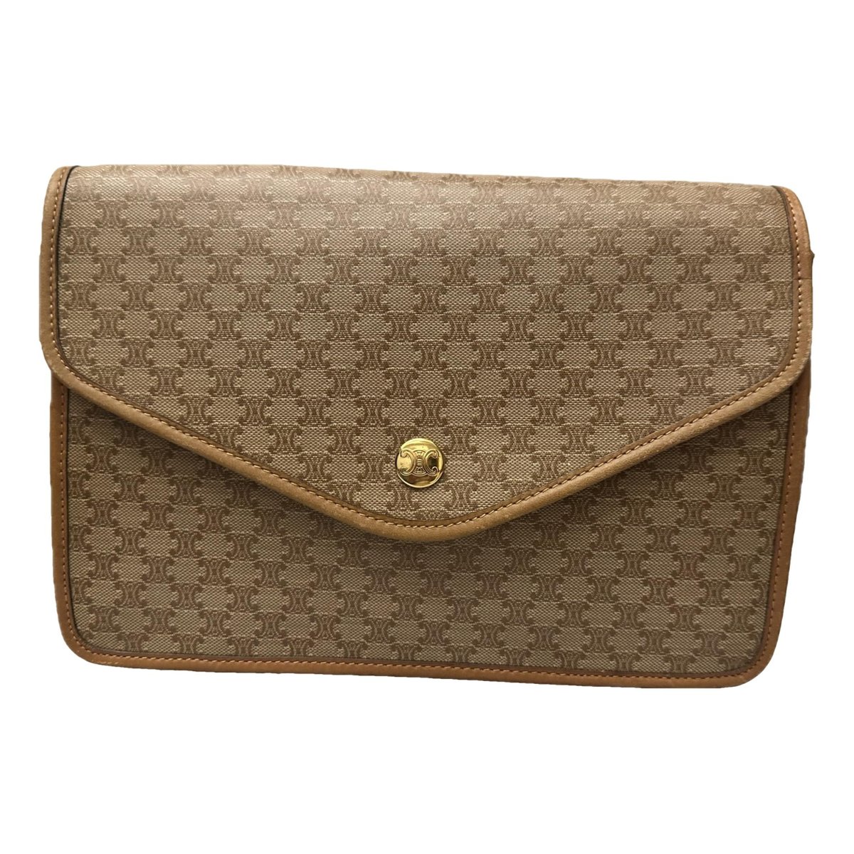 Triomphe Vintage leather clutch bag