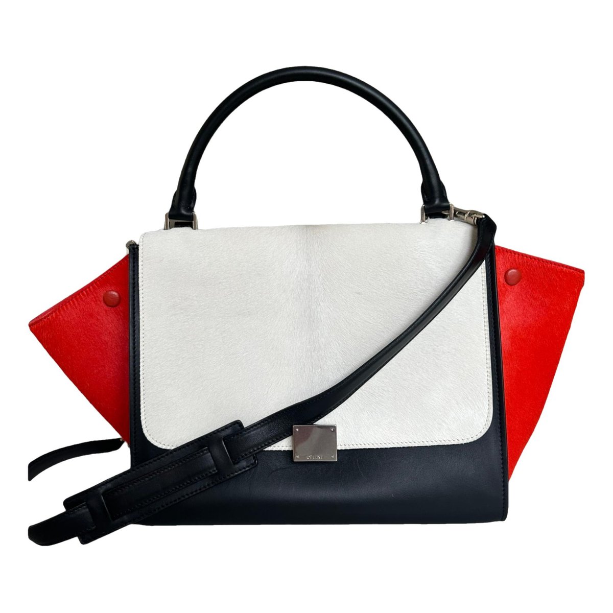 Trapèze pony-style calfskin handbag