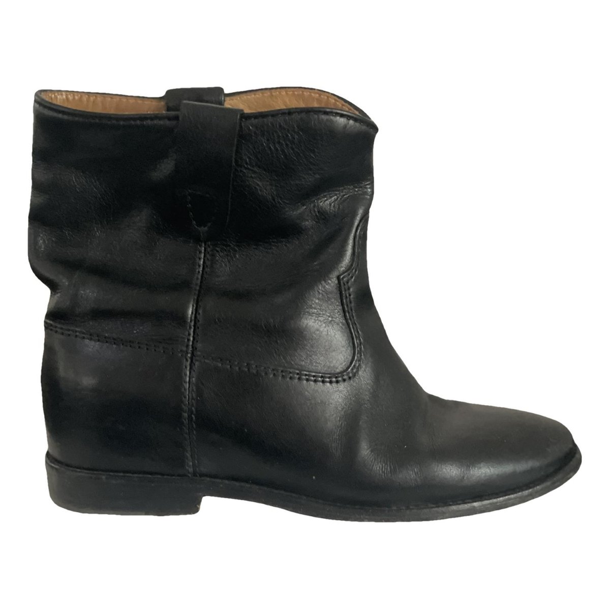 Cluster leather biker boots
