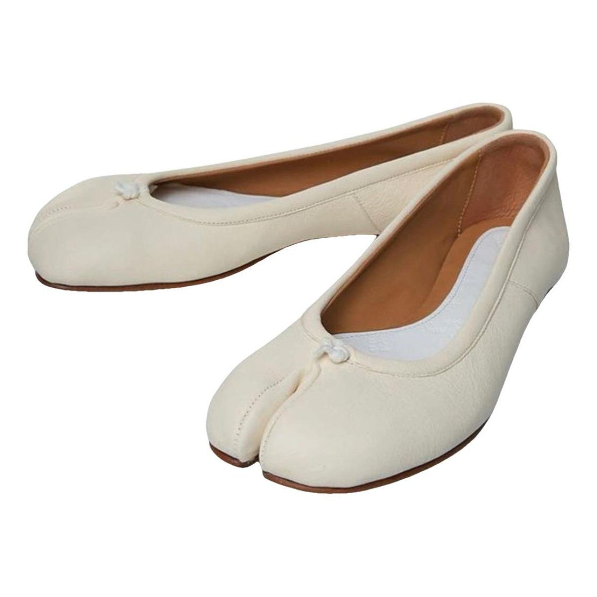 Tabi leather ballet flats