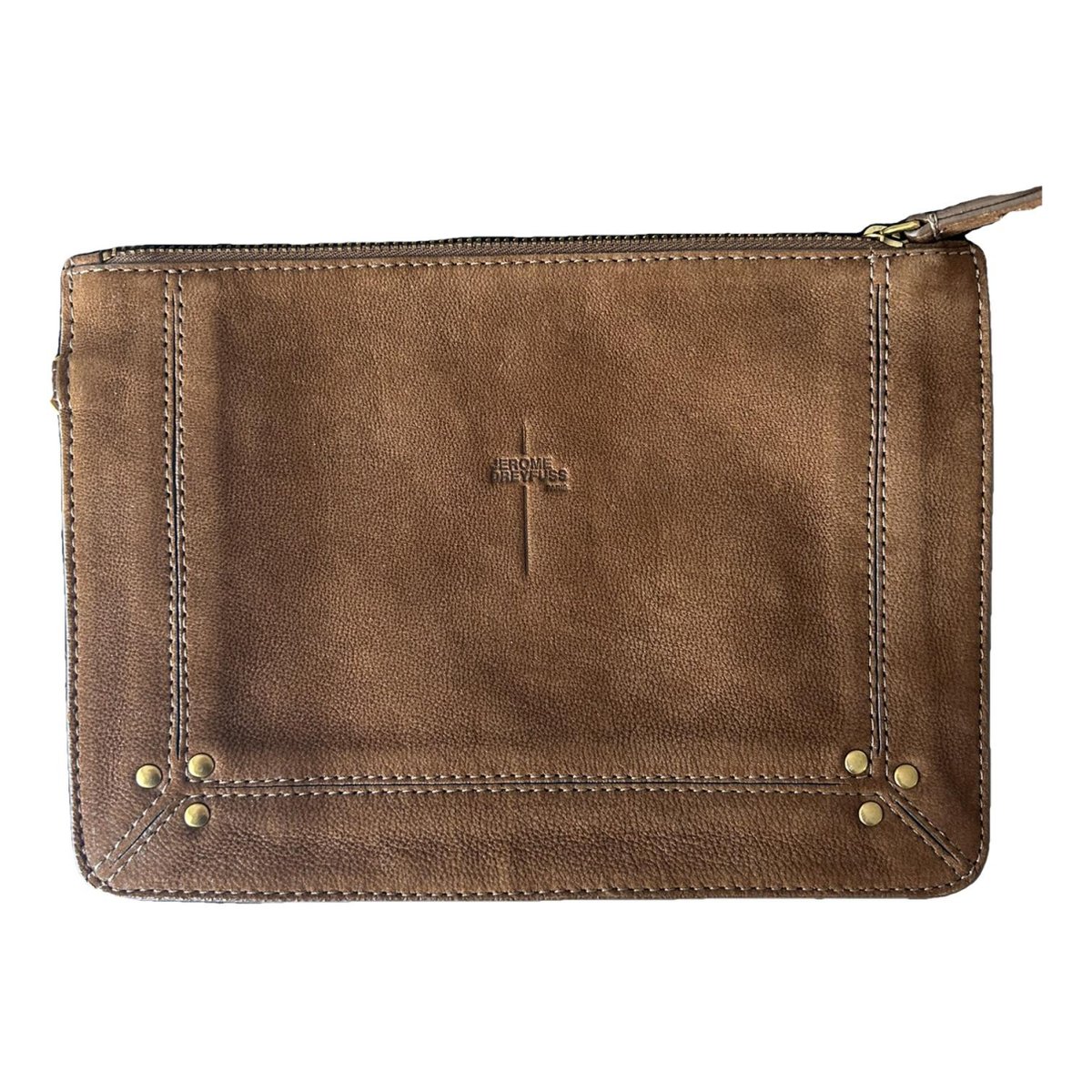 Popoche leather clutch bag