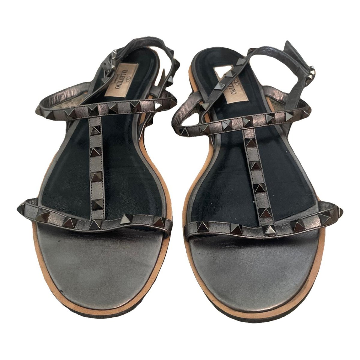 Rockstud leather sandal