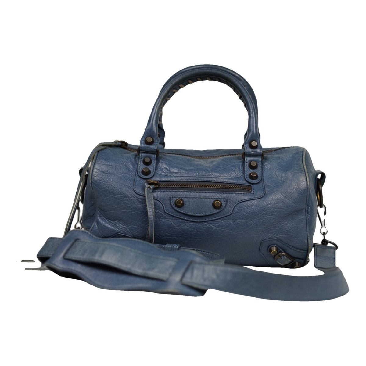 City leather handbag