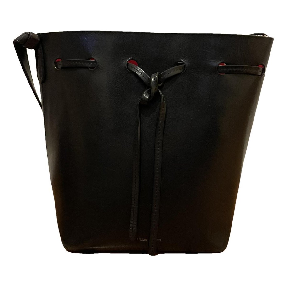 Bucket leather handbag