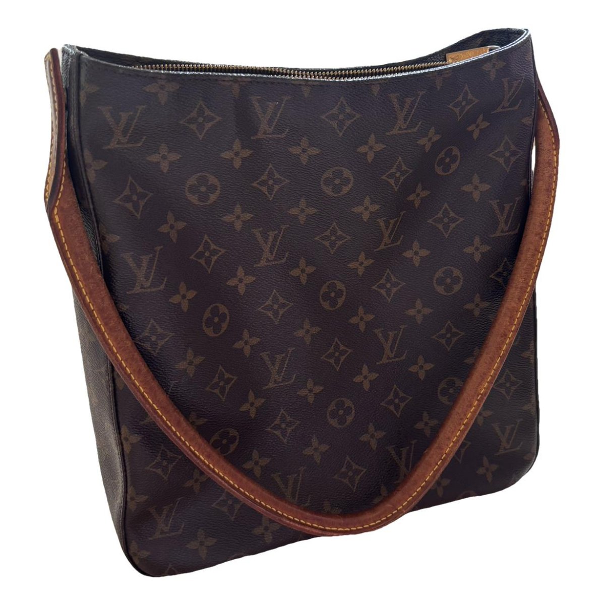 Looping leather handbag
