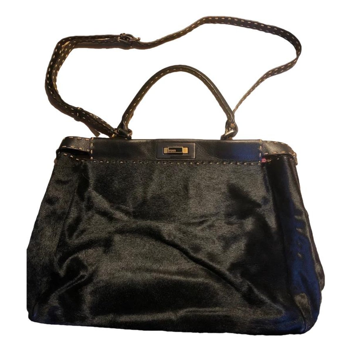Peekaboo pony-style calfskin handbag