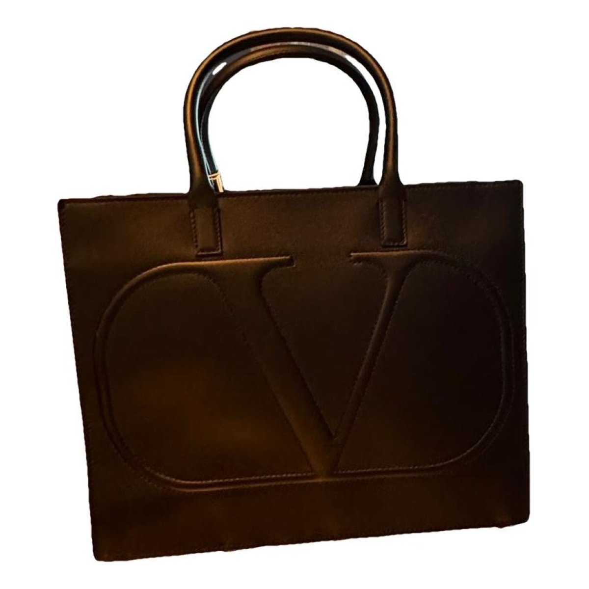 VLogo leather handbag