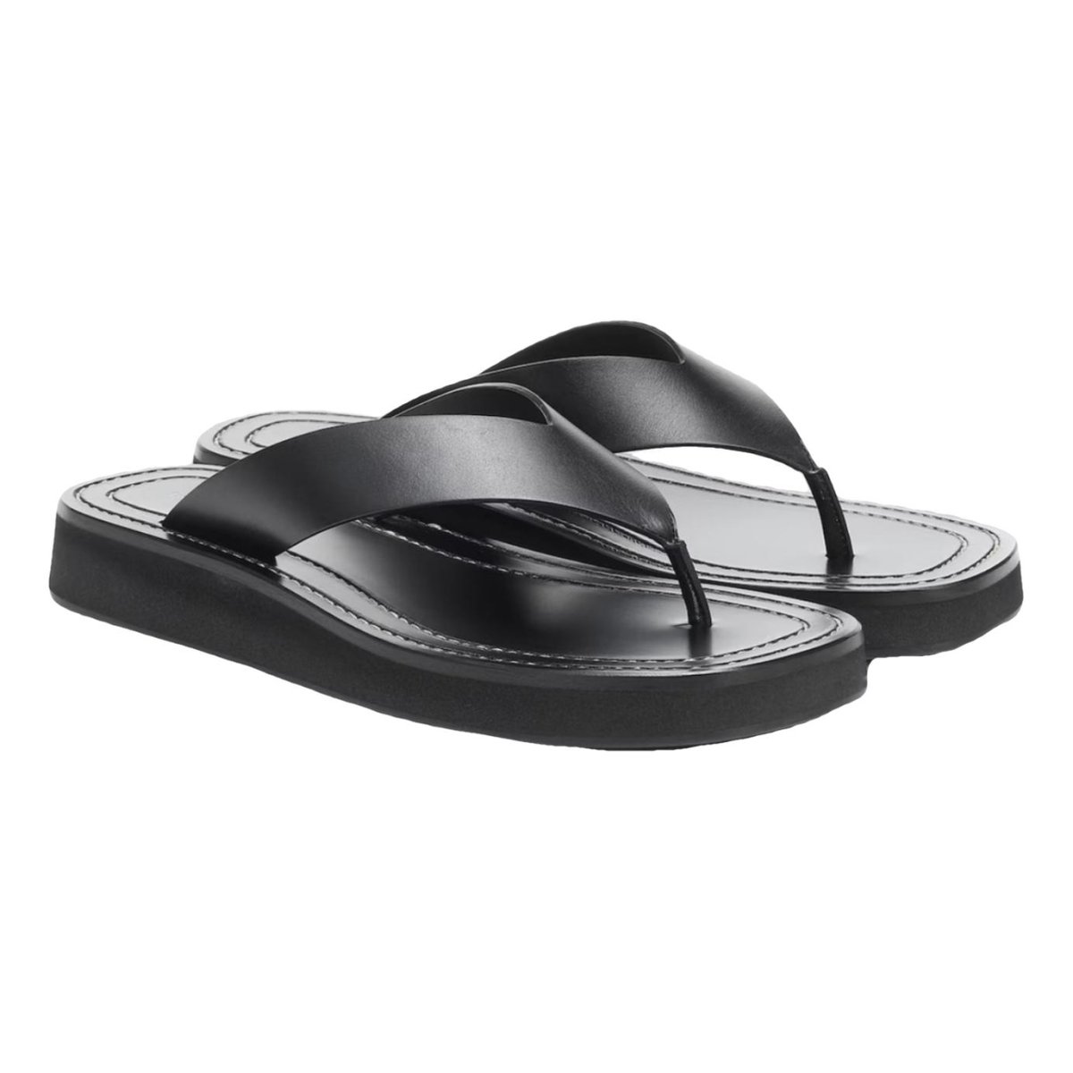 Ginza patent leather flip flops