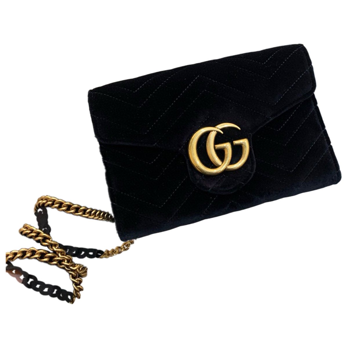 GG Marmont Chain velvet crossbody bag