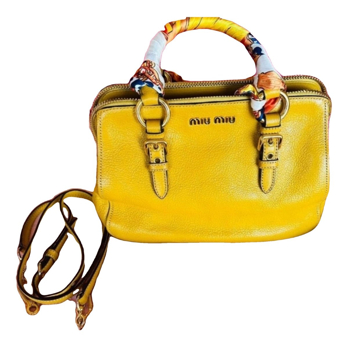 Madras leather handbag