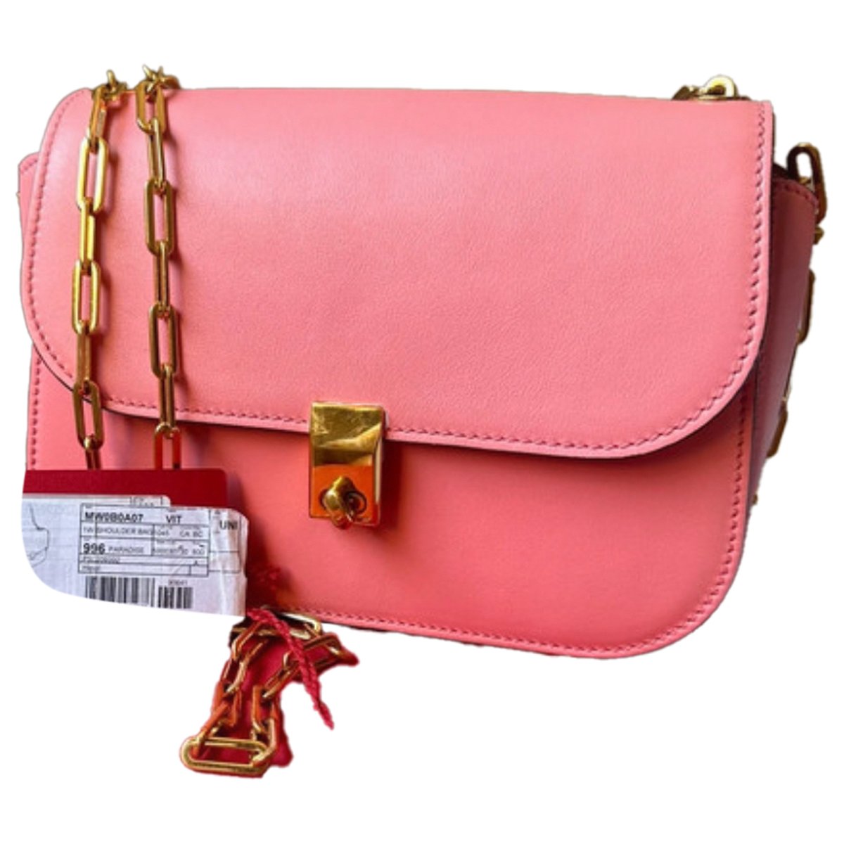 All over chain leather crossbody bag