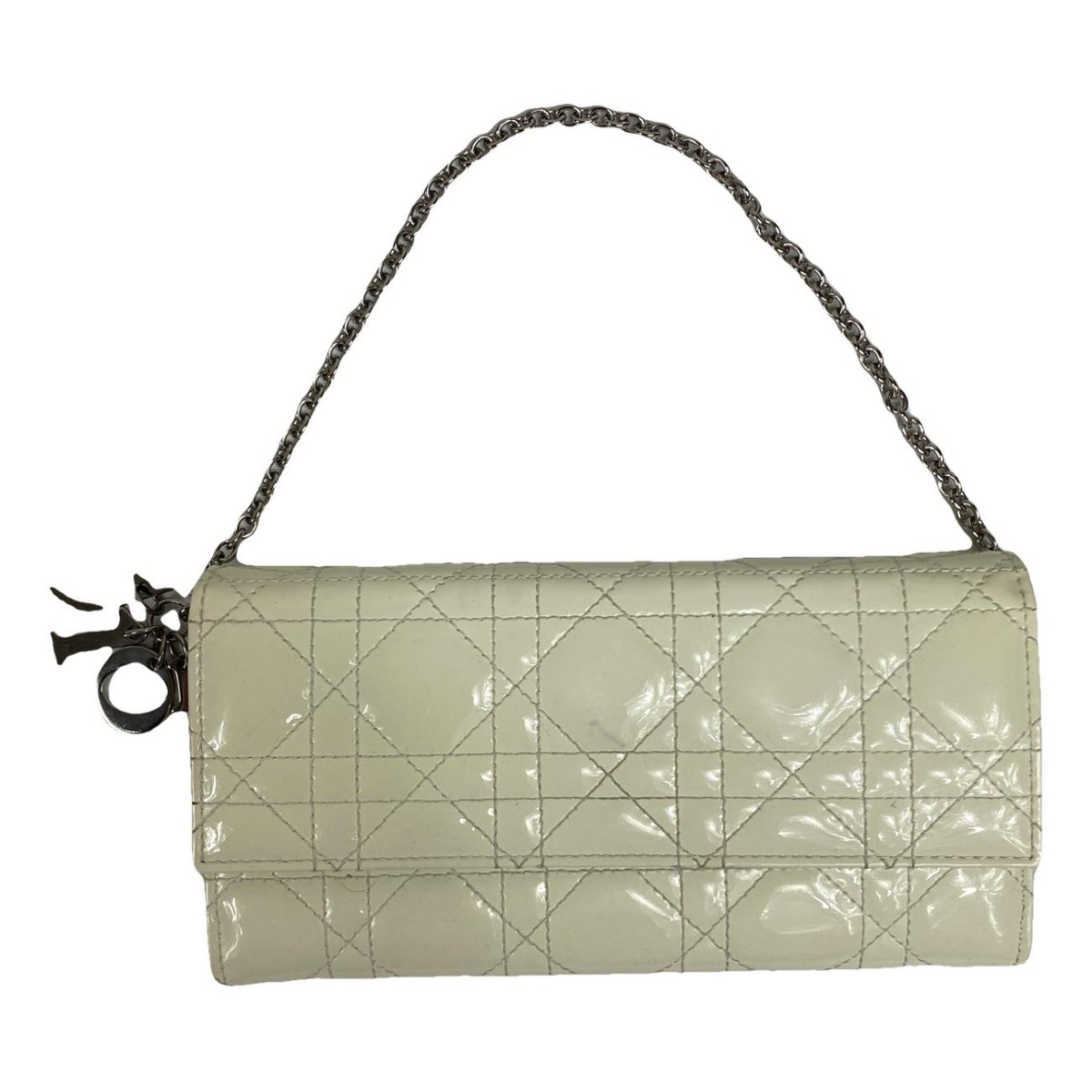 Lady Dior Wallet On Chain patent leather mini bag