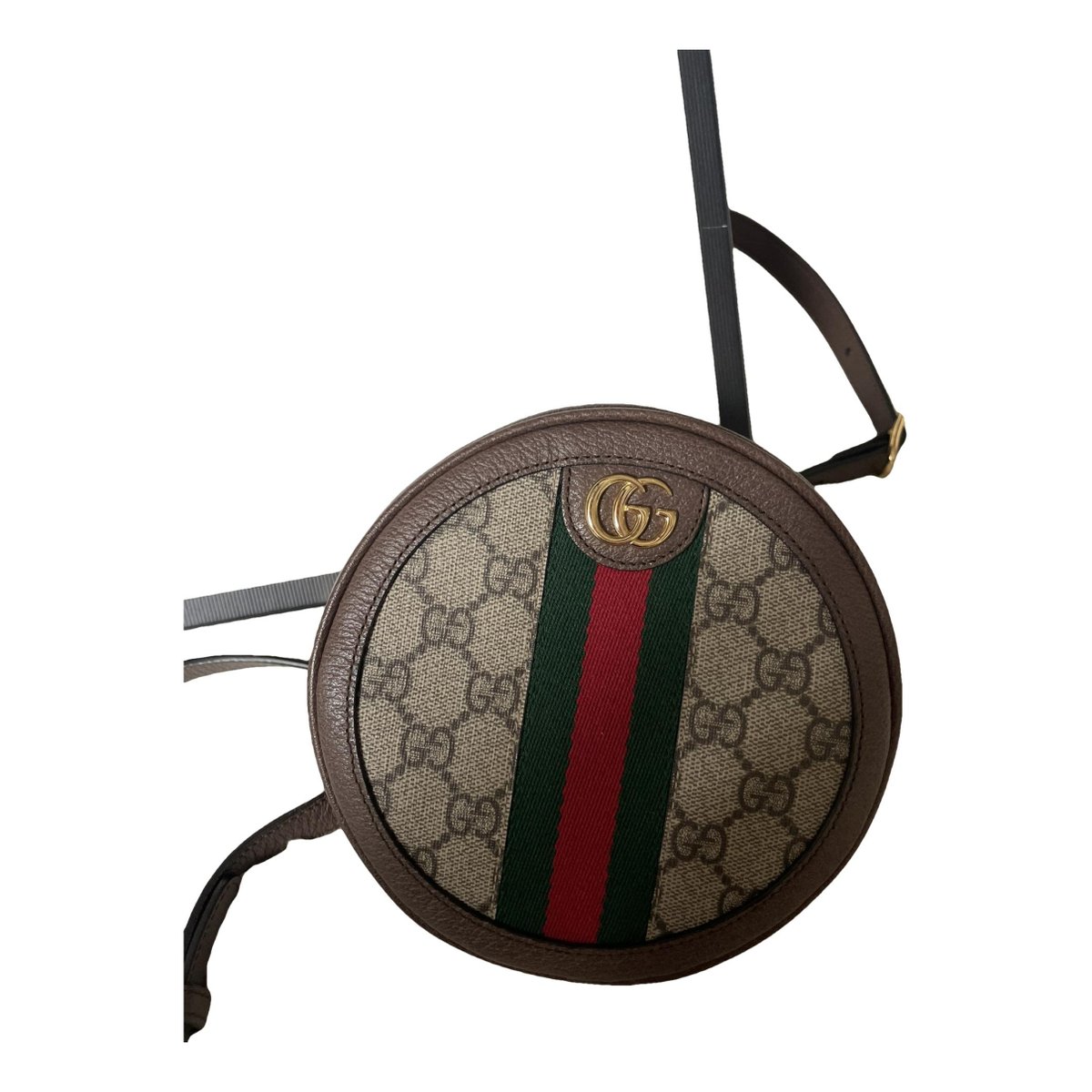 Ophidia Round leather backpack