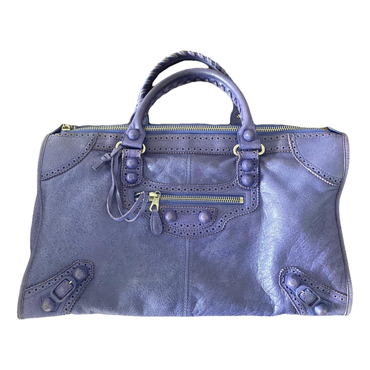 Work leather handbag