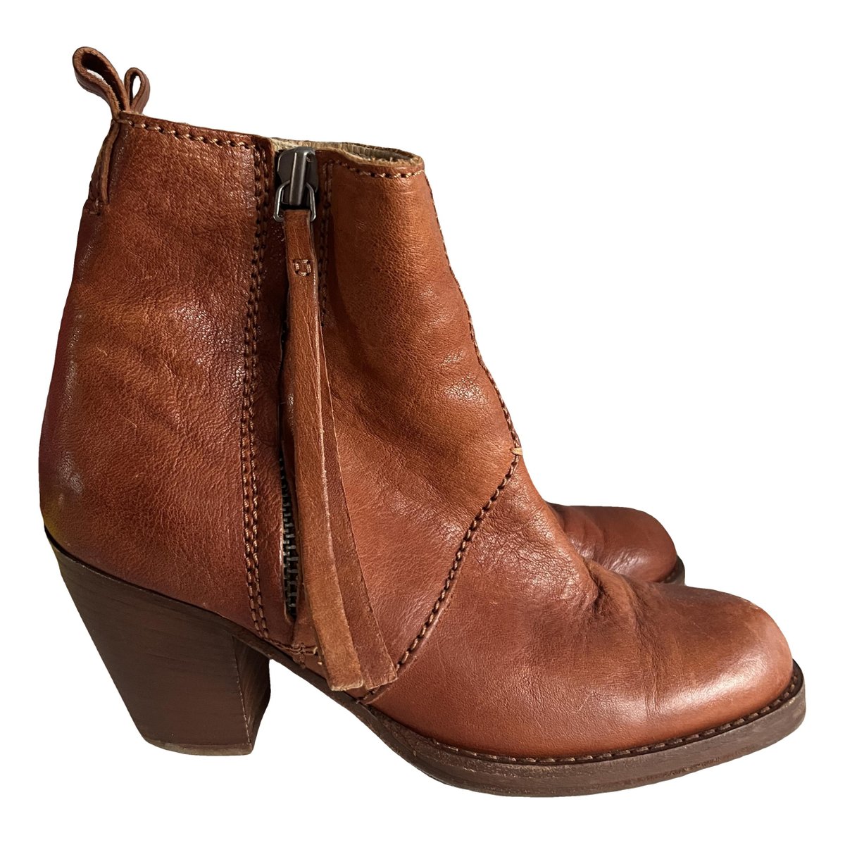 Pistol leather biker boots