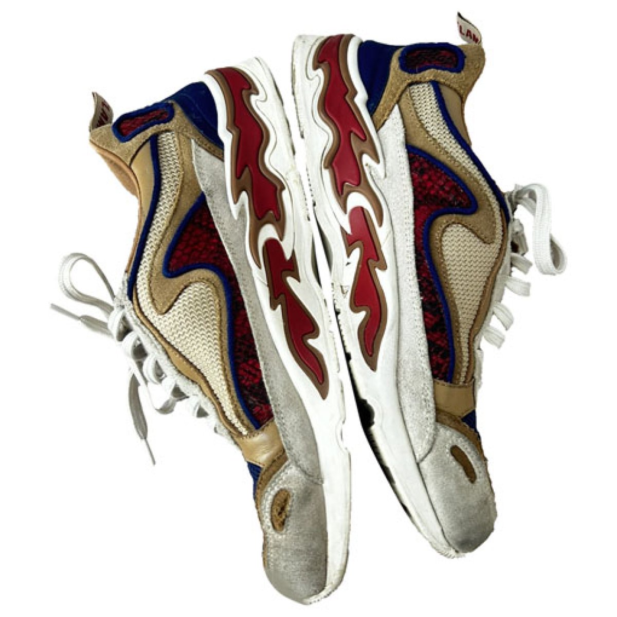 Flame leather trainers