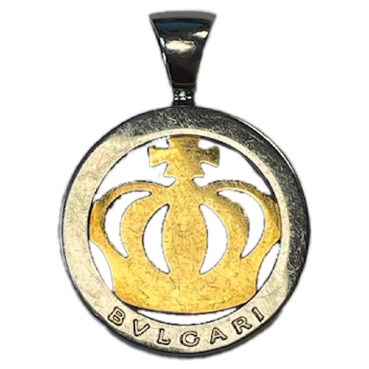 Tondo white gold pendant