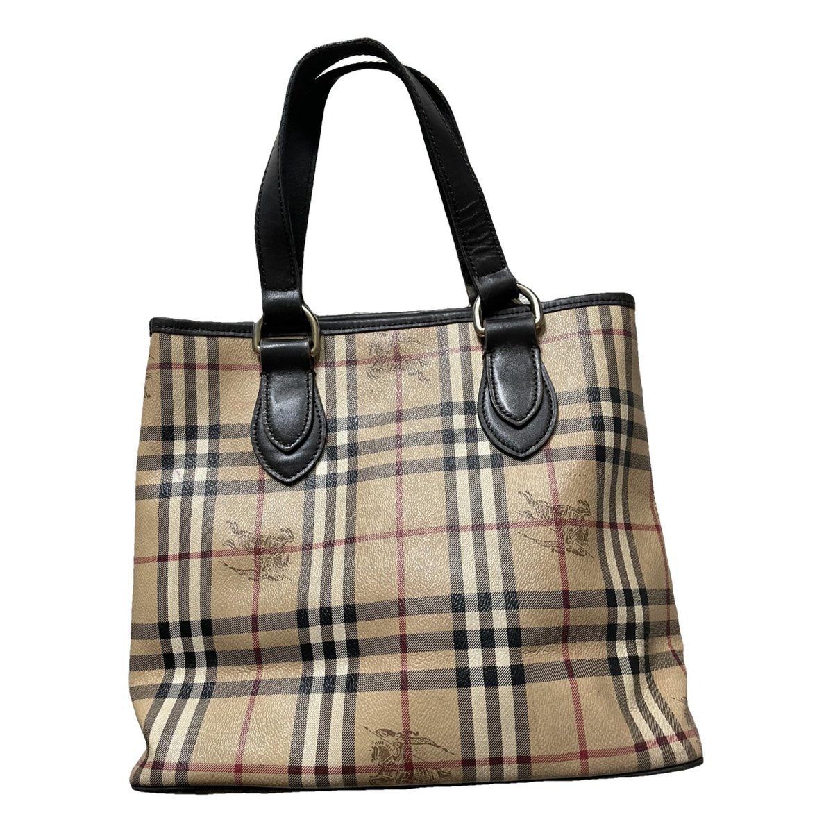 Title leather handbag