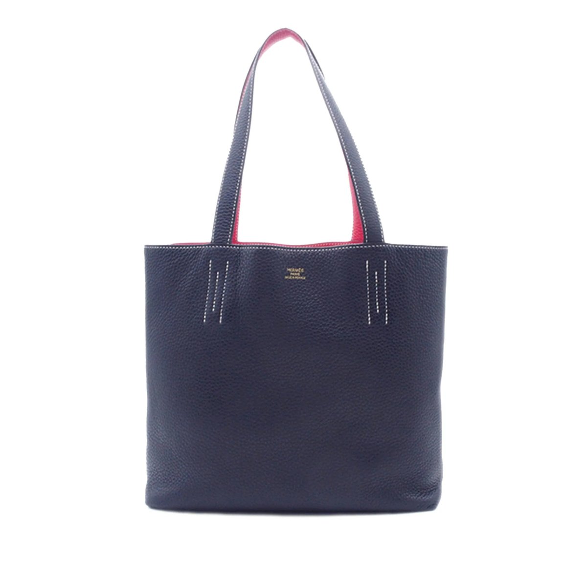 Double sens leather tote