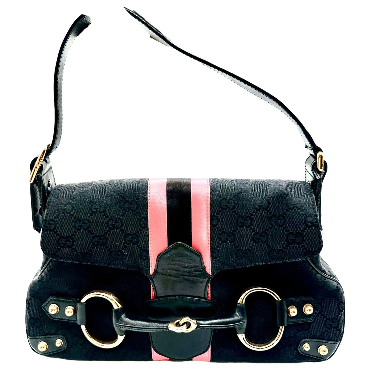 Horsebit Chain cloth handbag