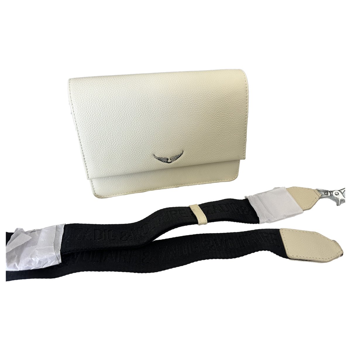 Optimiste leather clutch bag