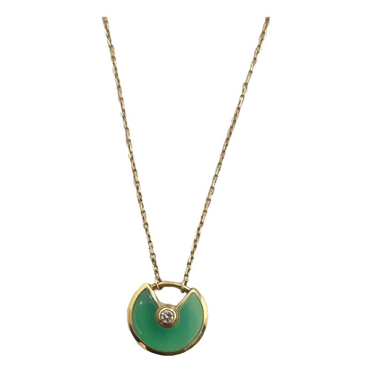 Amulette yellow gold necklace
