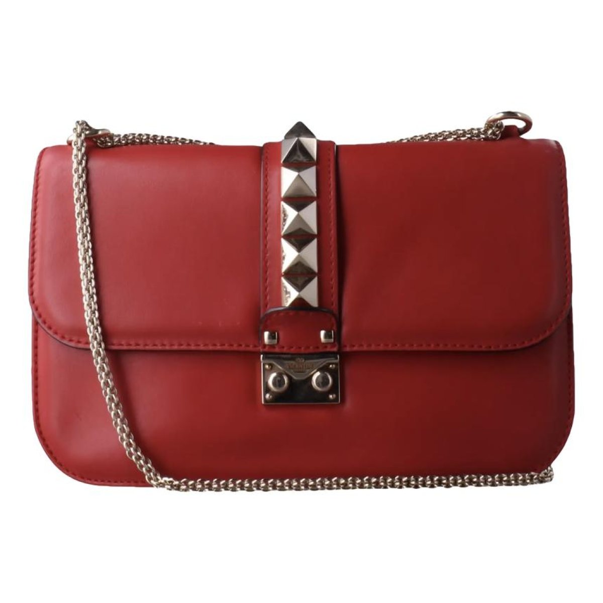 Glam Lock leather crossbody bag