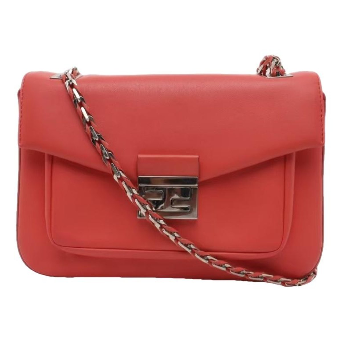 Baguette Chain leather handbag