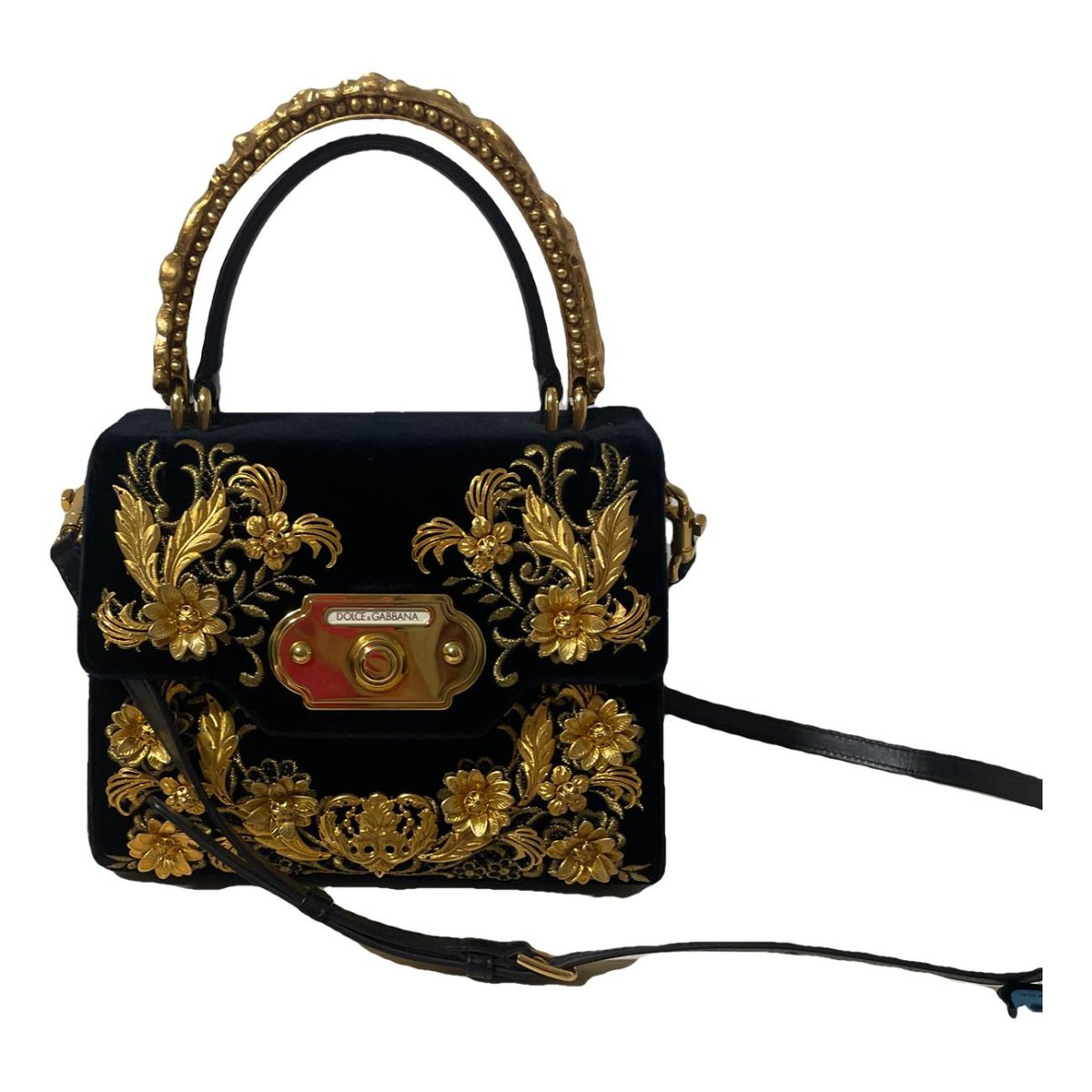 Welcome velvet handbag