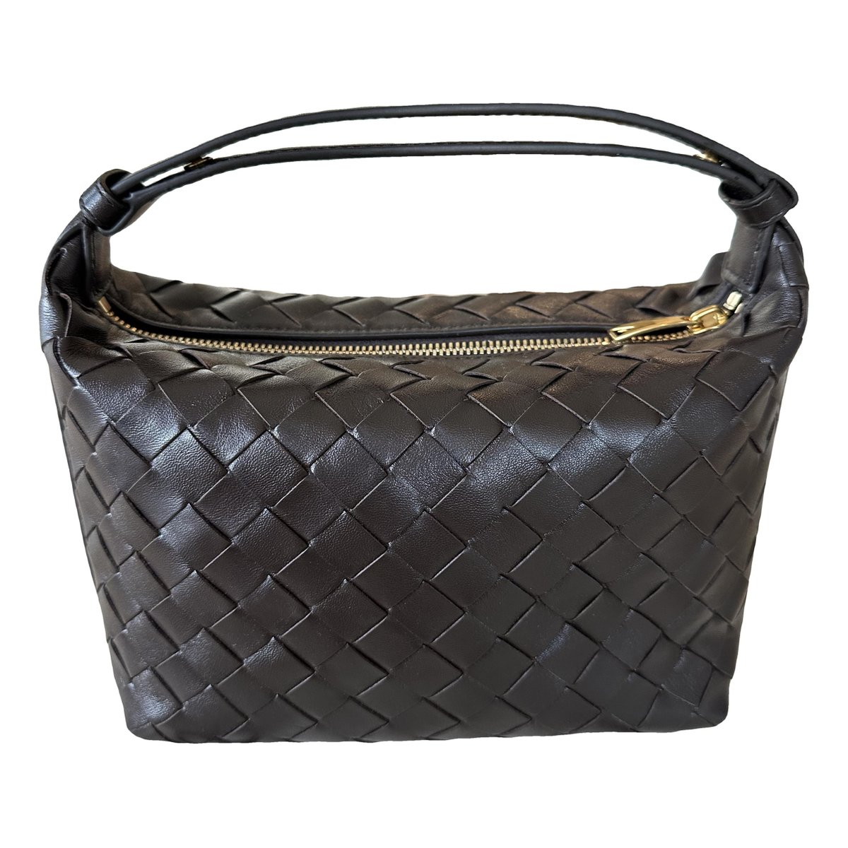 Window leather handbag