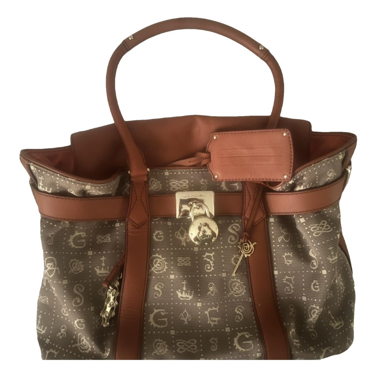 Daligramme leather handbag